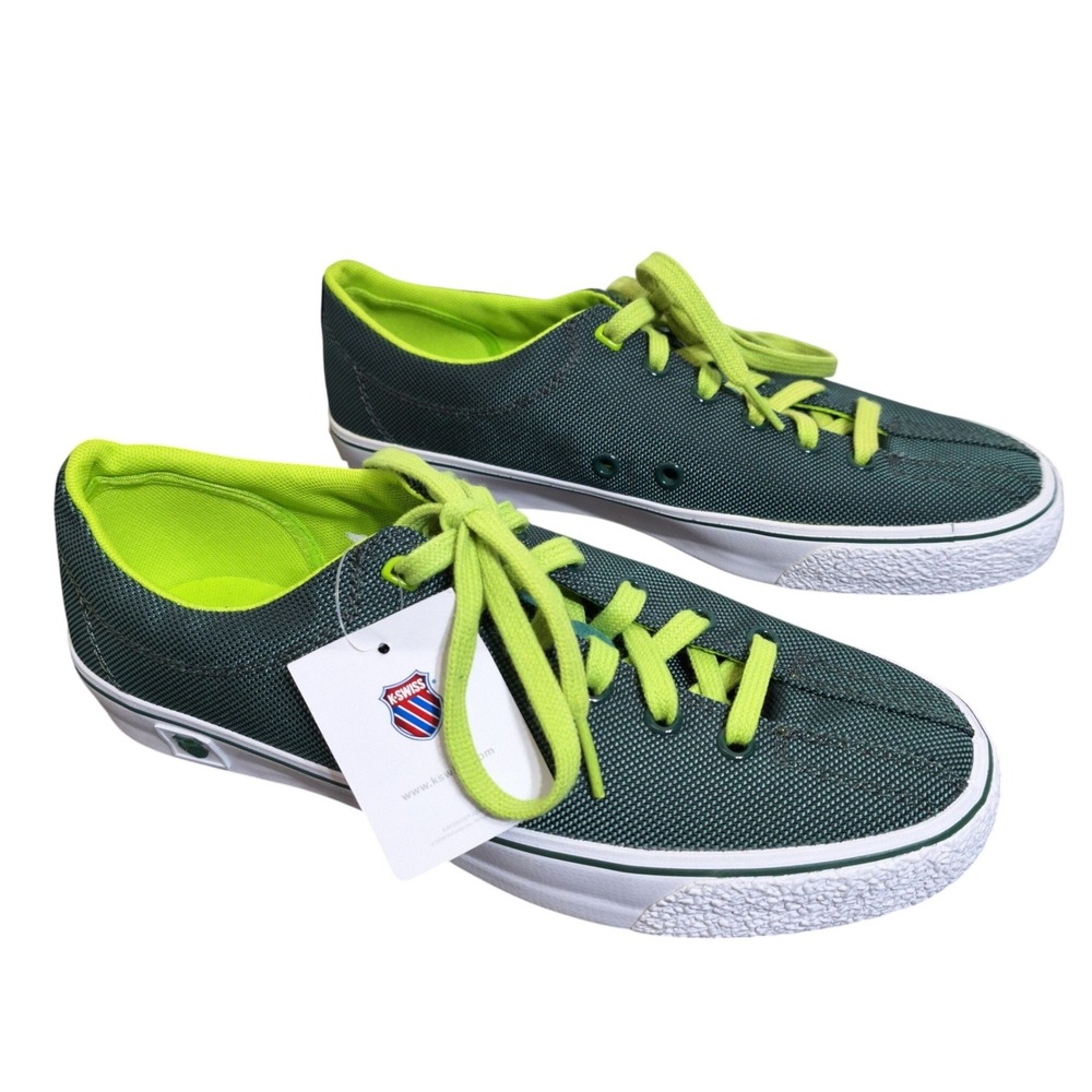 K-Swiss LOW Green Lime Mesh Sneakers Mens 7 Women's 8.5 Casual Athletic 72925355